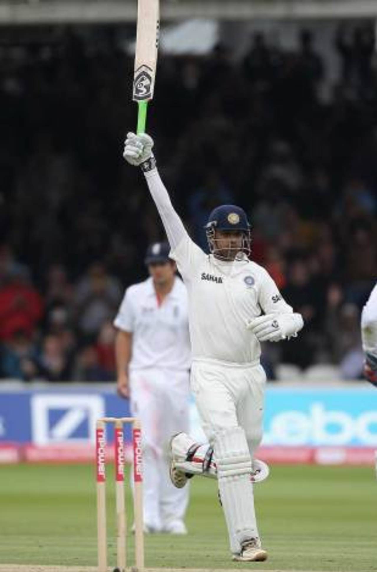 Rahul Dravid celebrated with real emotion as he finally registered a Lord's hundred&nbsp;&nbsp;&bull;&nbsp;&nbsp;Getty Images