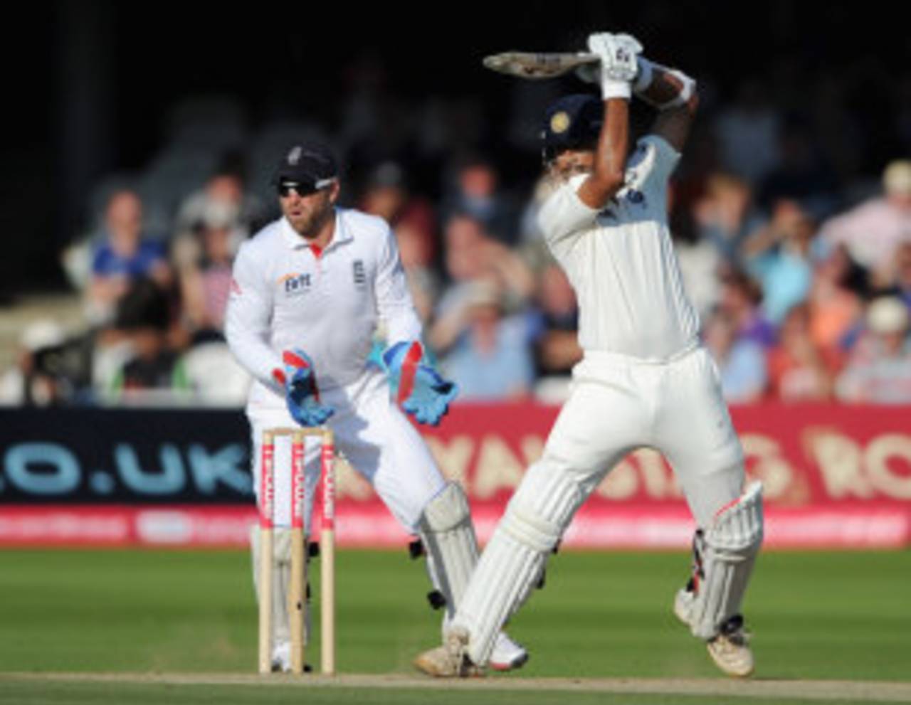 Rahul Dravid guides one through point, England v India, 1st Test, Lord's, 4th day, July 24, 2011