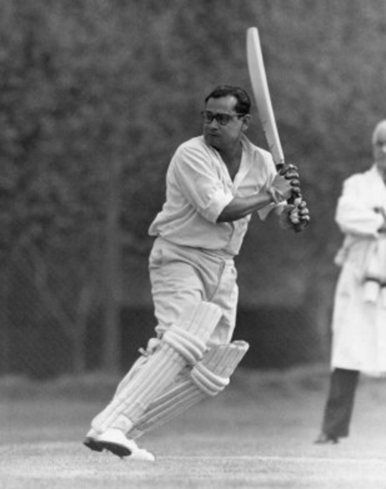 Pankaj Roy plays a shot towards third man, April 23, 1959