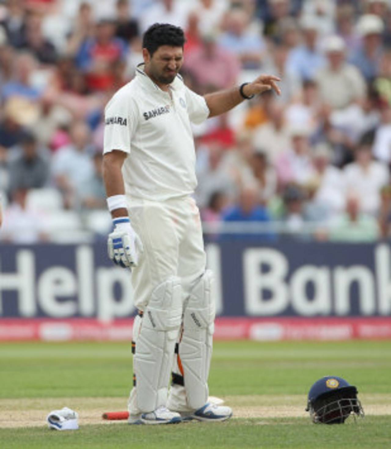 Yuvraj Singh was hit on the hand by a bouncer during the Trent Bridge Test&nbsp;&nbsp;&bull;&nbsp;&nbsp;Getty Images