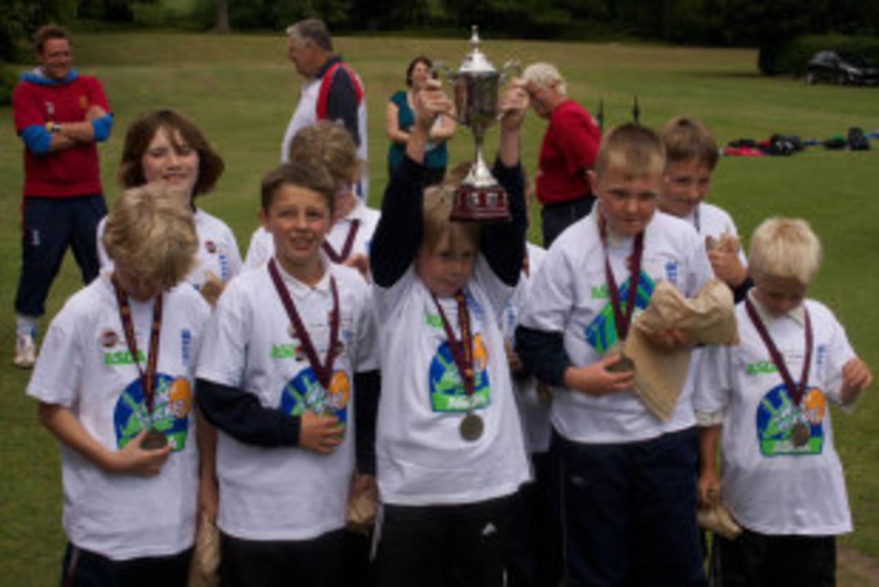 Broseley, the winning team in the 2011 Wenlock Olympian Games Kwik-Cricket competition