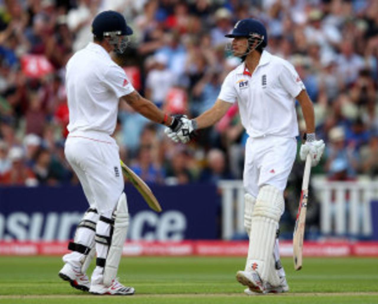 Kevin Pietersen and Alastair Cook added 100 in quick time, England v India, 3rd npower Test, Edgbaston, 2nd day, August 11, 2011