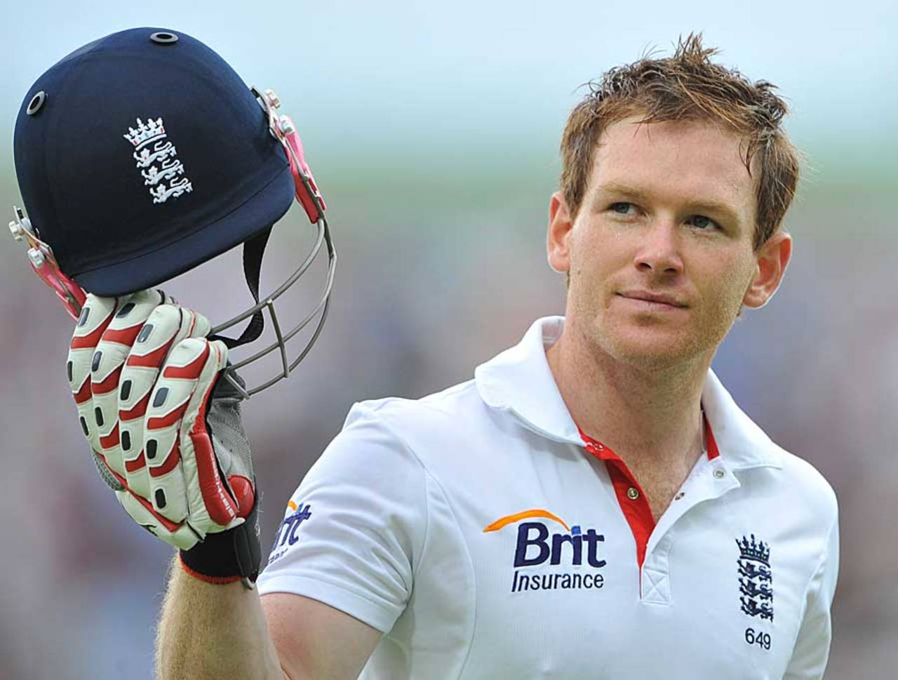 Eoin Morgan made 104, England v India, 3rd npower Test, Edgbaston, 3rd day, August 12, 2011