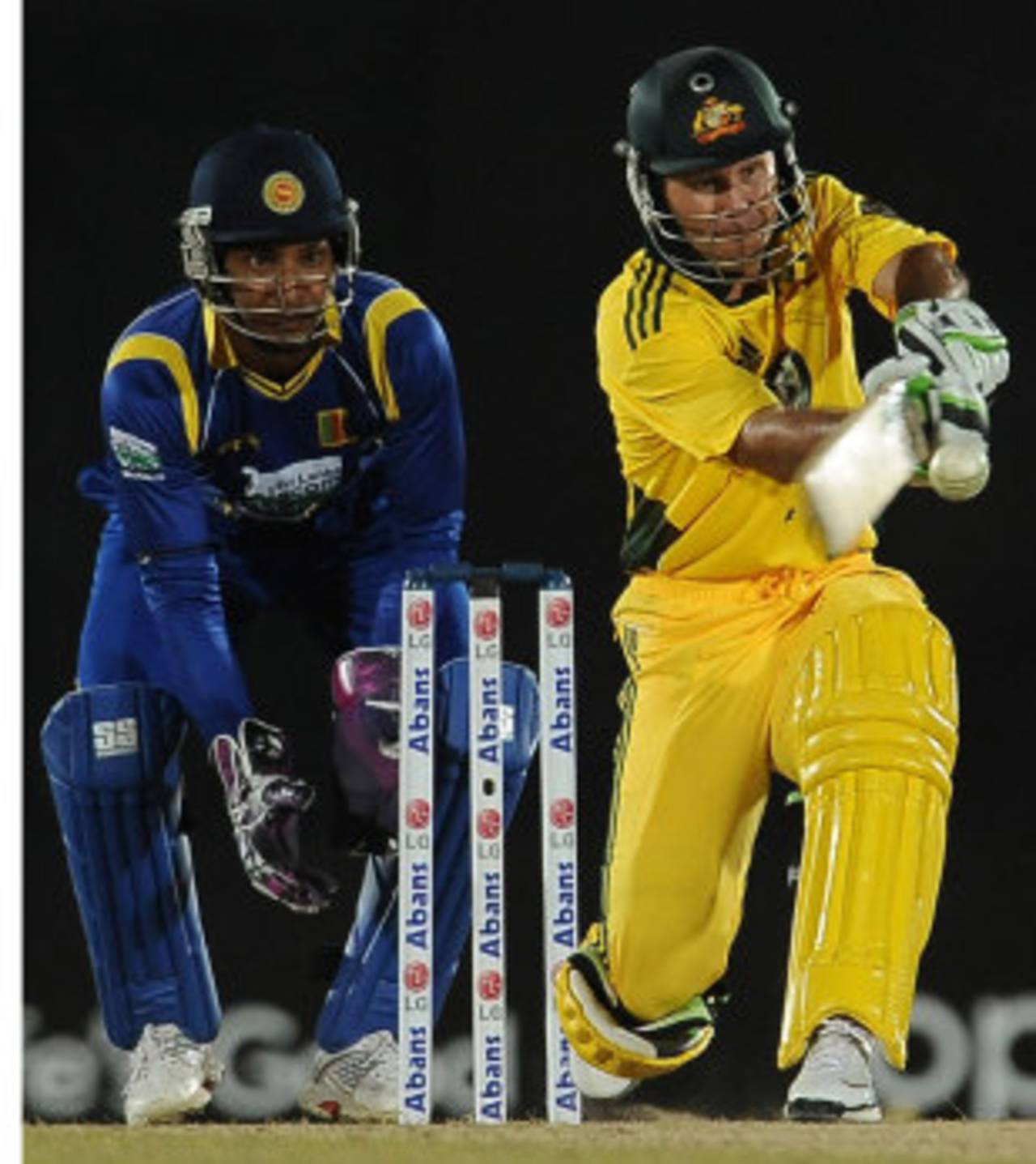Ricky Ponting plays the pull, Sri Lanka v Australia, 2nd ODI, Hambantota, August 14, 2011
