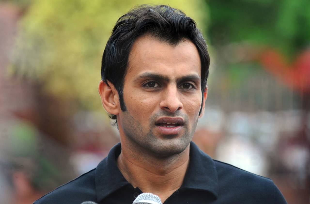 Shoaib Malik after his meeting with the PCB's integrity committee, Lahore, August 15, 2011 