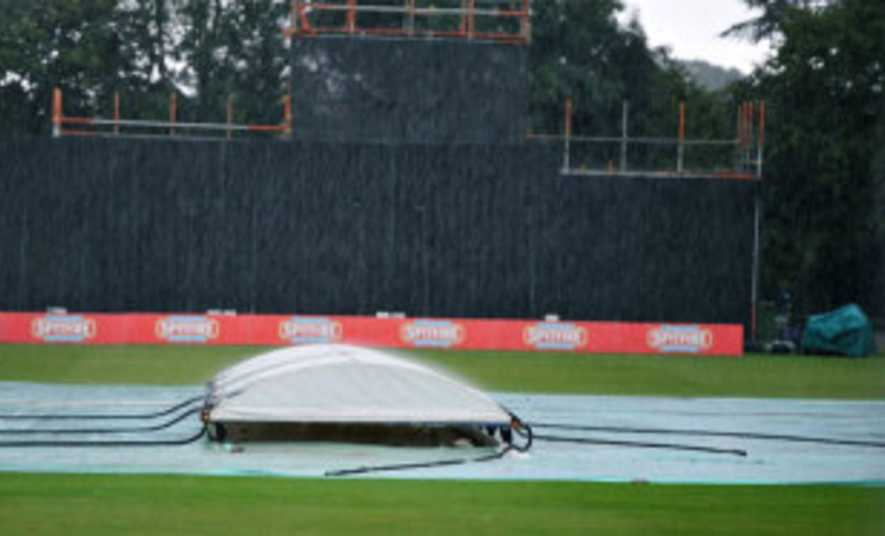 Rain forced the pitch at St Lawrence to remain covered&nbsp;&nbsp;&bull;&nbsp;&nbsp;Bipin Patel