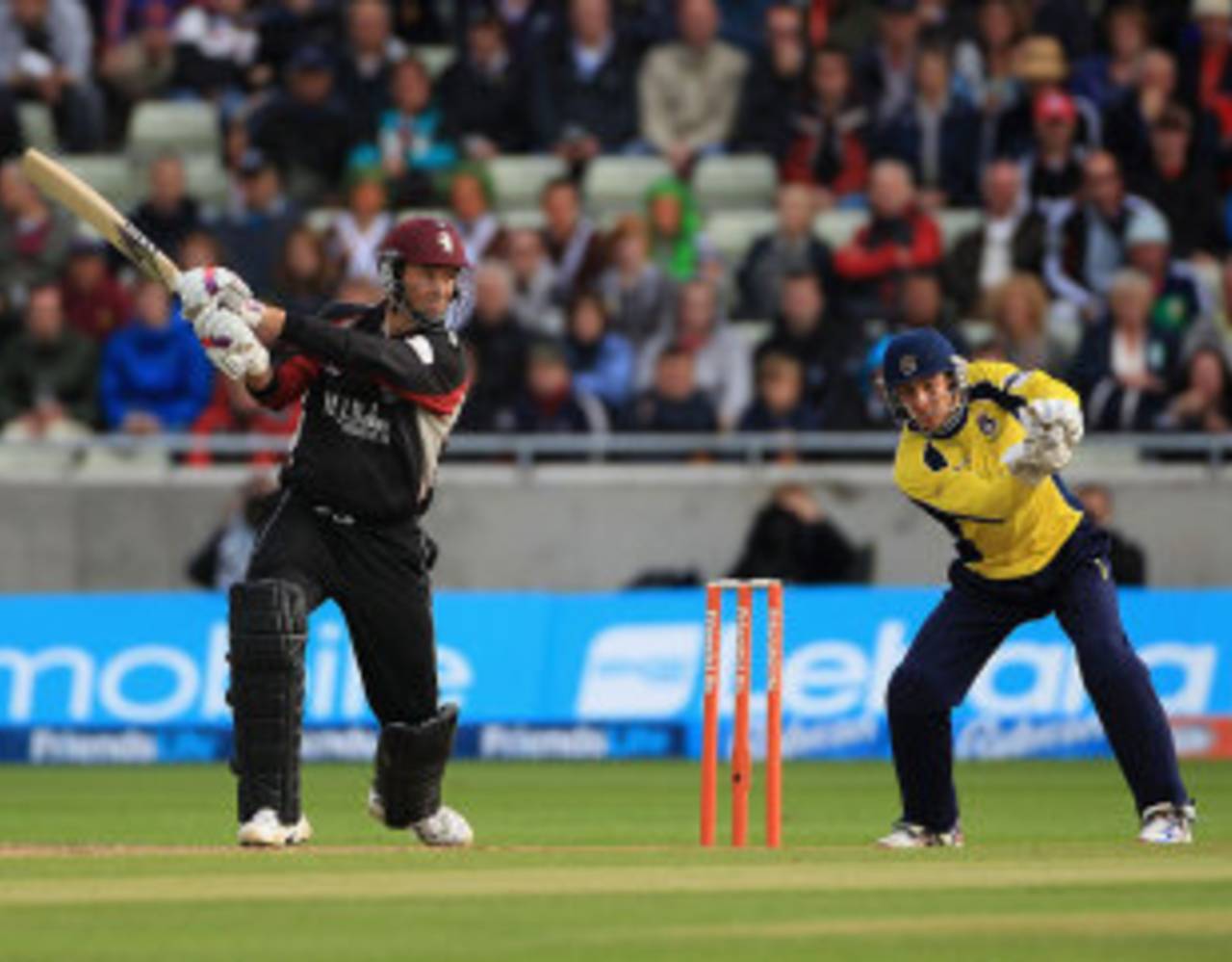 Marcus Trescothick launched Somerset's chase in fine style, Hampshire v Somerset, Friends Life t20, 2nd Semi Final, Edgbaston, August 27 2011