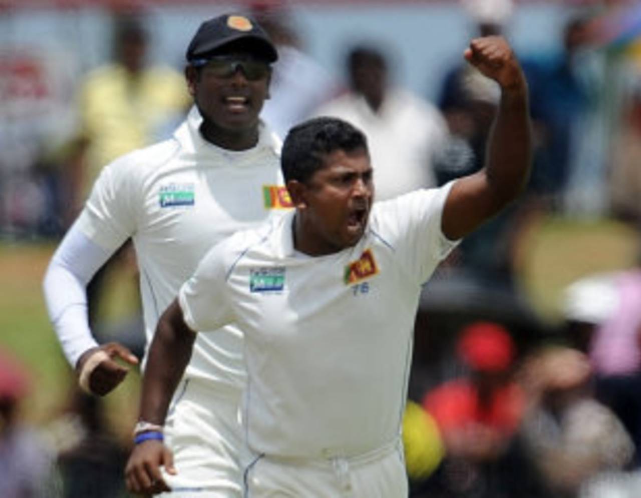 Rangana Herath made an instant impact, dismissing Shane Watson, Sri Lanka v Australia, 1st Test, Galle, 1st day, August 31, 2011