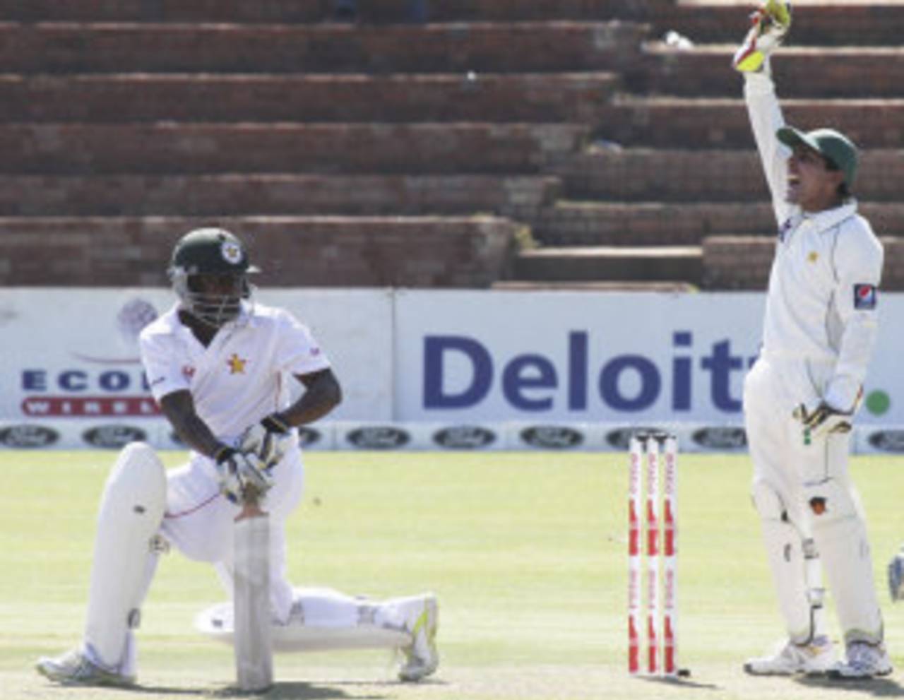 Tino Mawoyo was troubled several times but managed to survive Saeed Ajmal&nbsp;&nbsp;&bull;&nbsp;&nbsp;Associated Press