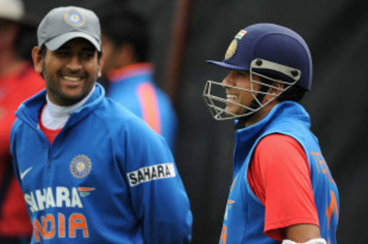 Flight home? MS Dhoni will struggle to crack a smile if Sachin Tendulkar is ruled out of the one-day series&nbsp;&nbsp;&bull;&nbsp;&nbsp;Getty Images