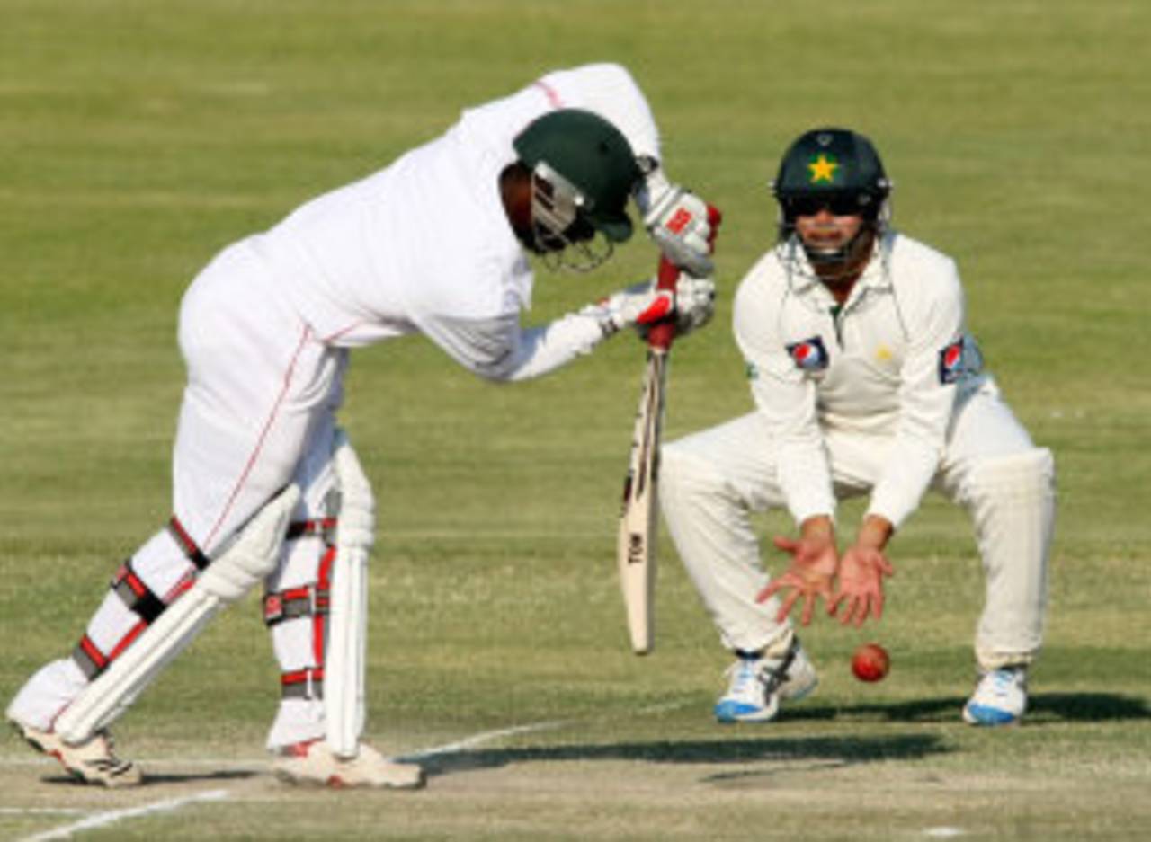 Tatenda Taibu made a defiant half-century, Zimbabwe v Pakistan, only Test, 4th day, Bulawayo, September 4, 2011