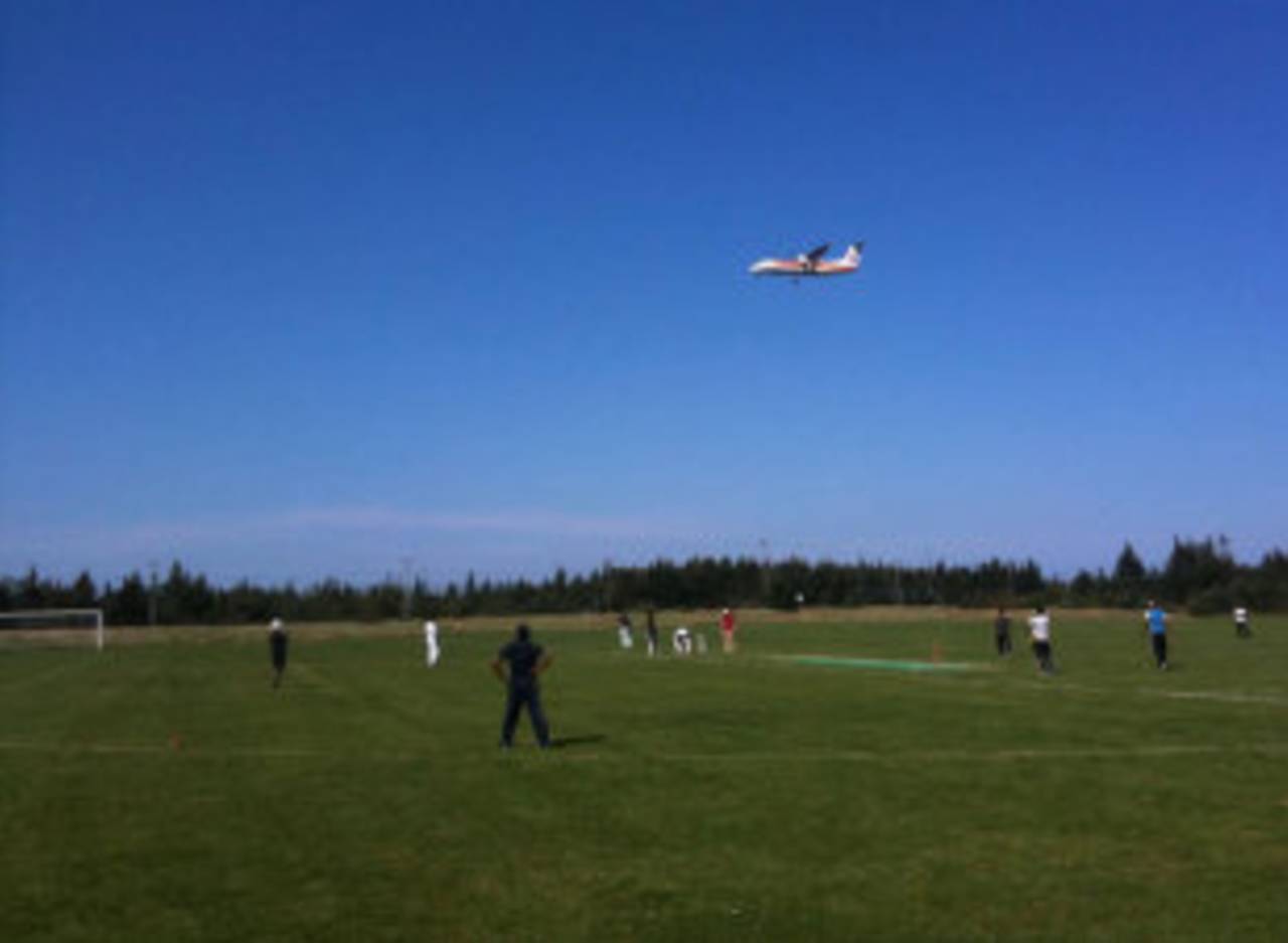 The Airport Cricket Ground next to St John's airport in Newfoundland, Canada