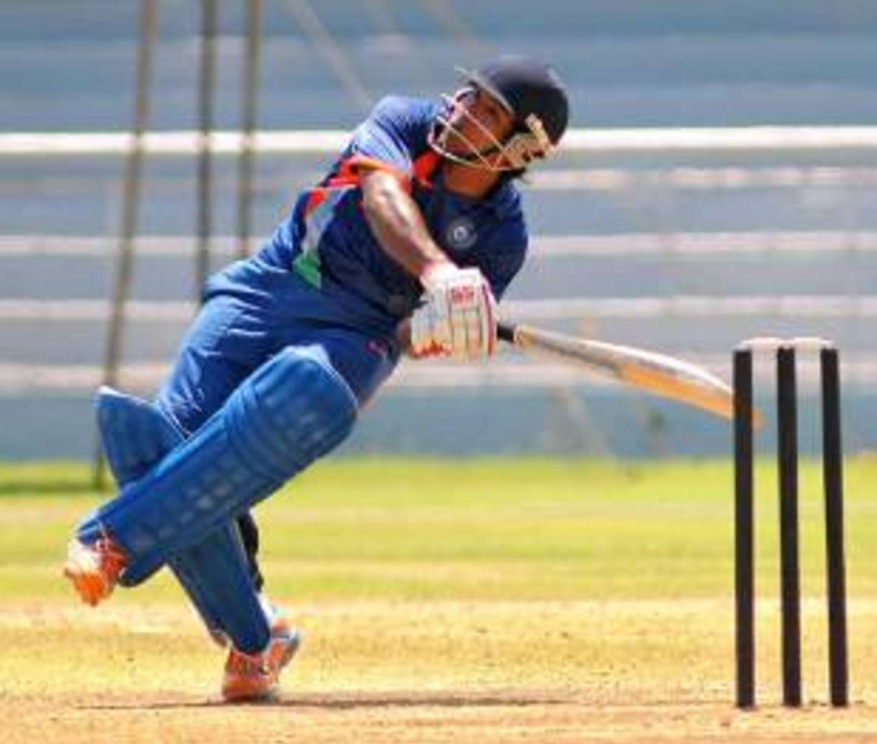 Akshdeep Nath goes after one, India Under-19 v West Indies Under-19, Quadrangular Under-19 series, Vishakapatnam, October 1, 2011