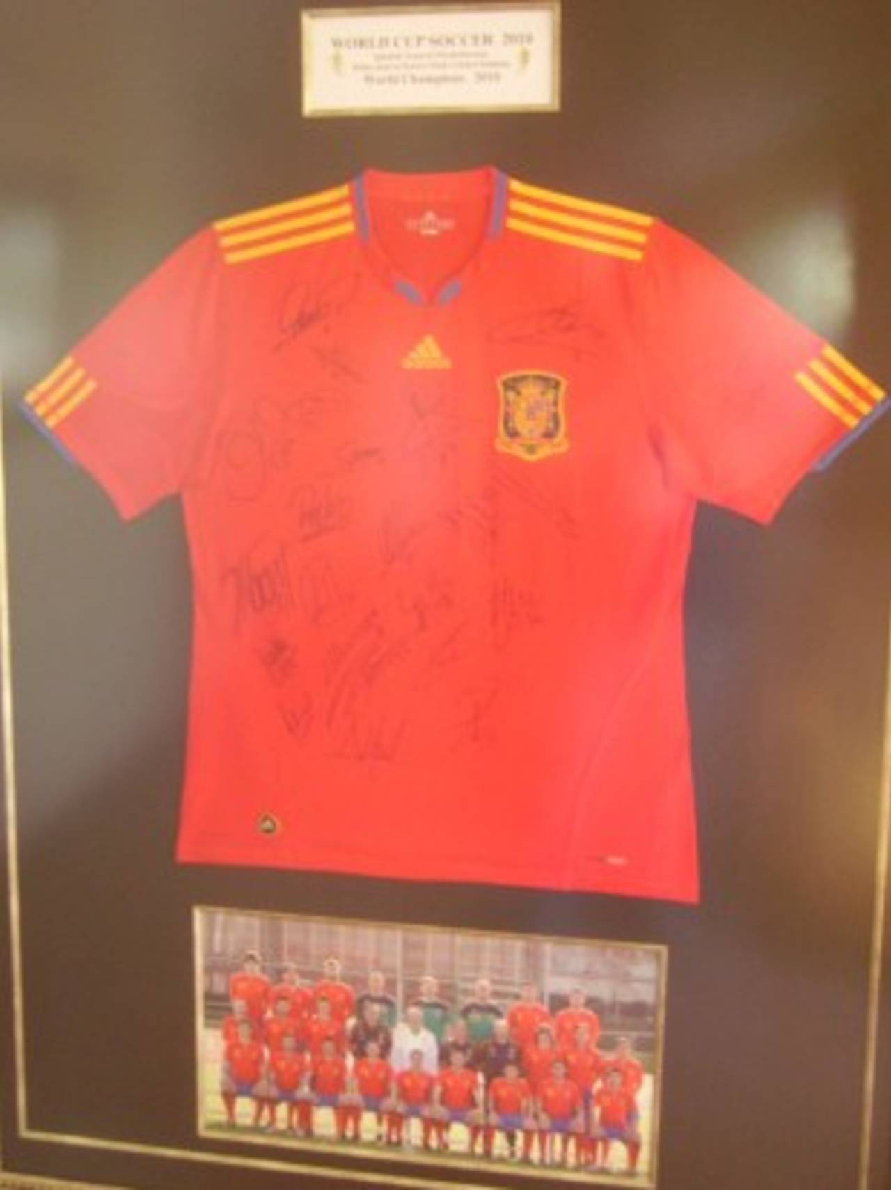 A Spain 2010 World Cup football jersey in Senwes Park, Potchefstroom, November 3, 2011