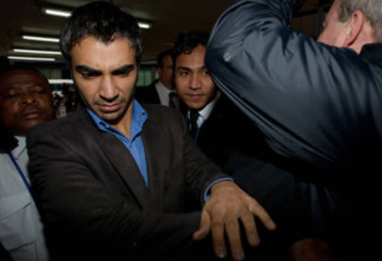 Salman Butt arrives for his sentencing at Southwark Crown Court, London, November 3, 2011