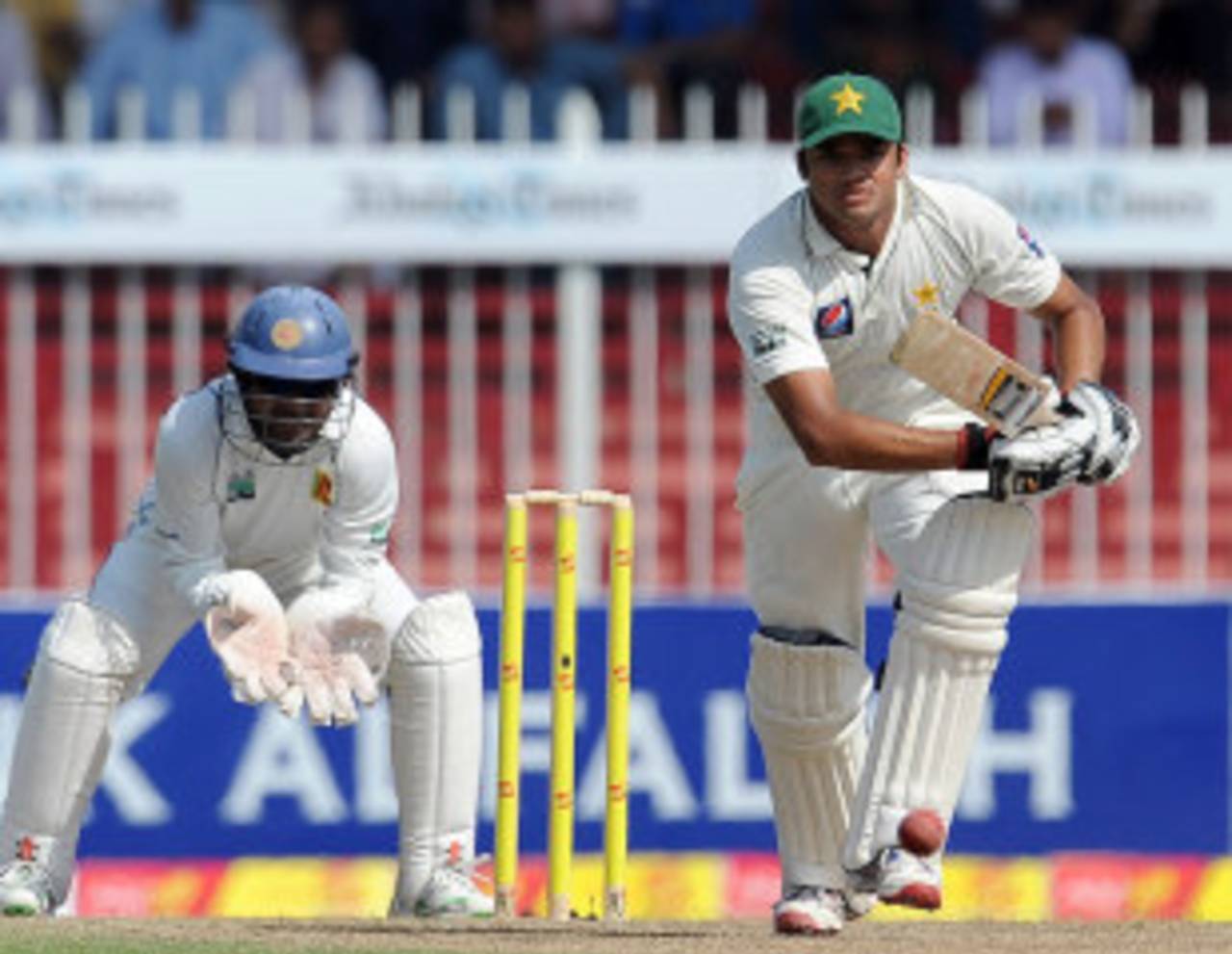 Azhar Ali hit a half-century, Pakistan v Sri Lanka, 3rd Test, Sharjah, 3rd day, November 5, 2011