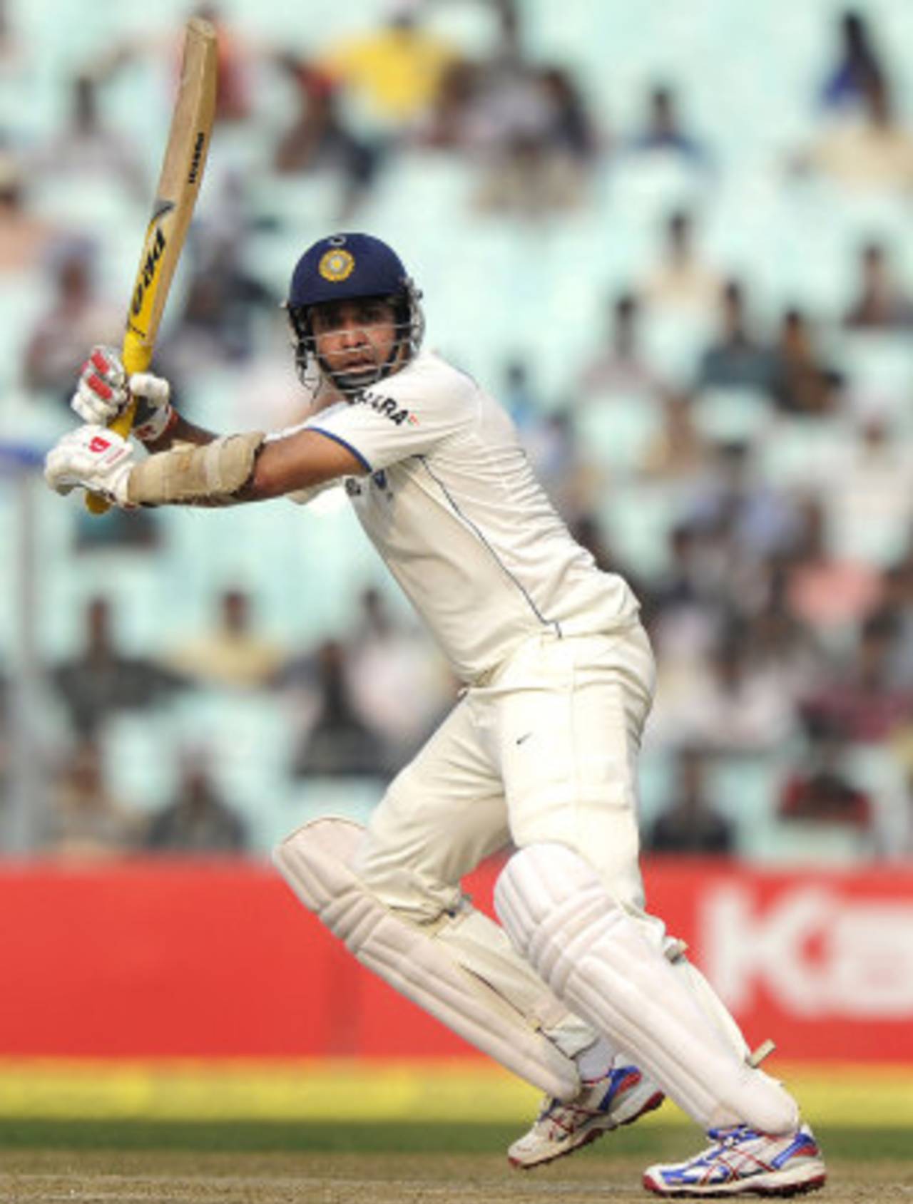 VVS Laxman works it away to the on side, India v West Indies, 2nd Test, Kolkata, 1st day, November 14, 2011