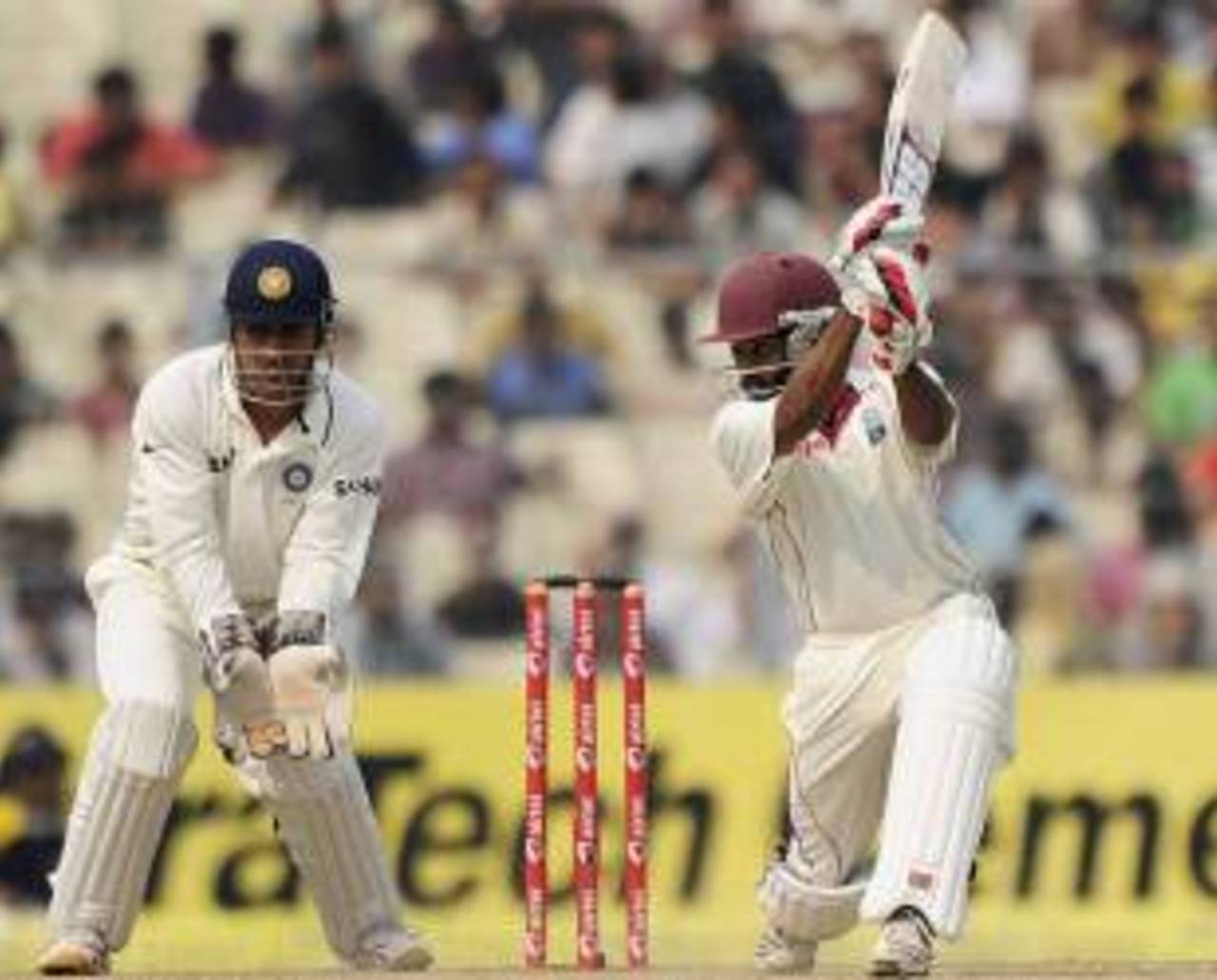 Adrian Barath made an attacking half-century, India v West Indies, 2nd Test, Kolkata, 3rd day, November 16, 2011