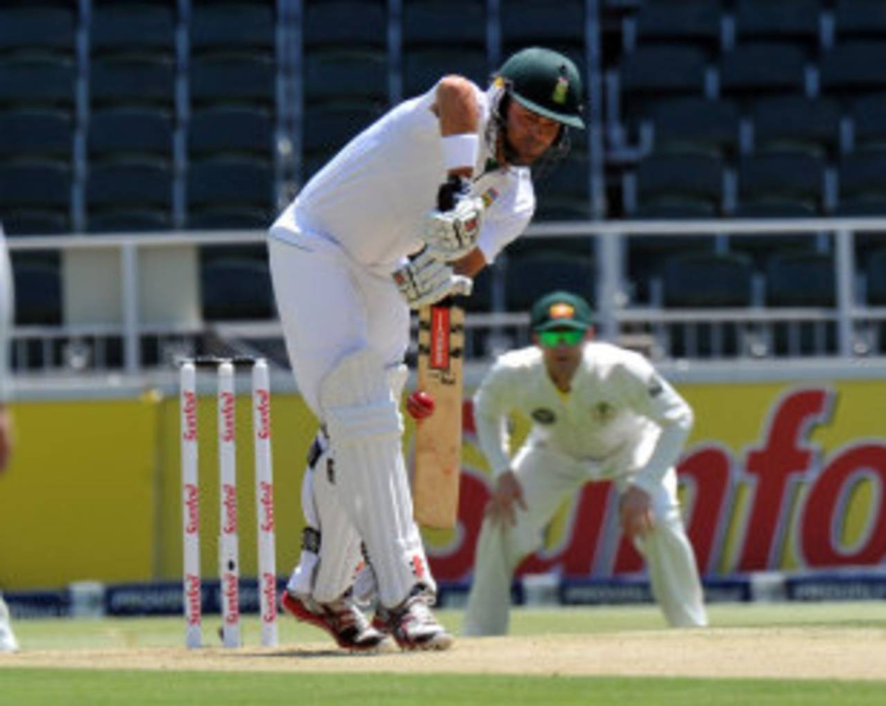 Jacques Rudolph works a ball to the leg side, South Africa v Australia, 2nd Test, Johannesburg, 1st day, November 17, 2011