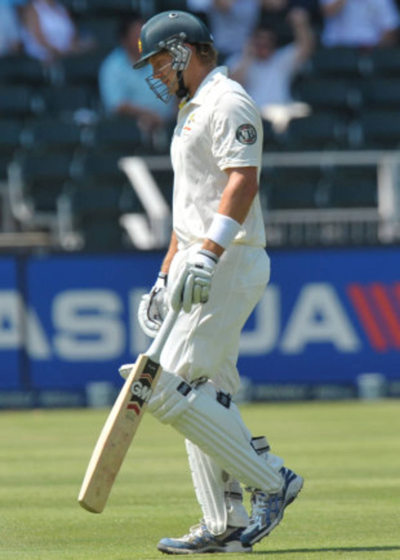 Shane Watson walks off after falling short of a century, South Africa v Australia, 2nd Test, Johannesburg, 2nd day, November 18, 2011