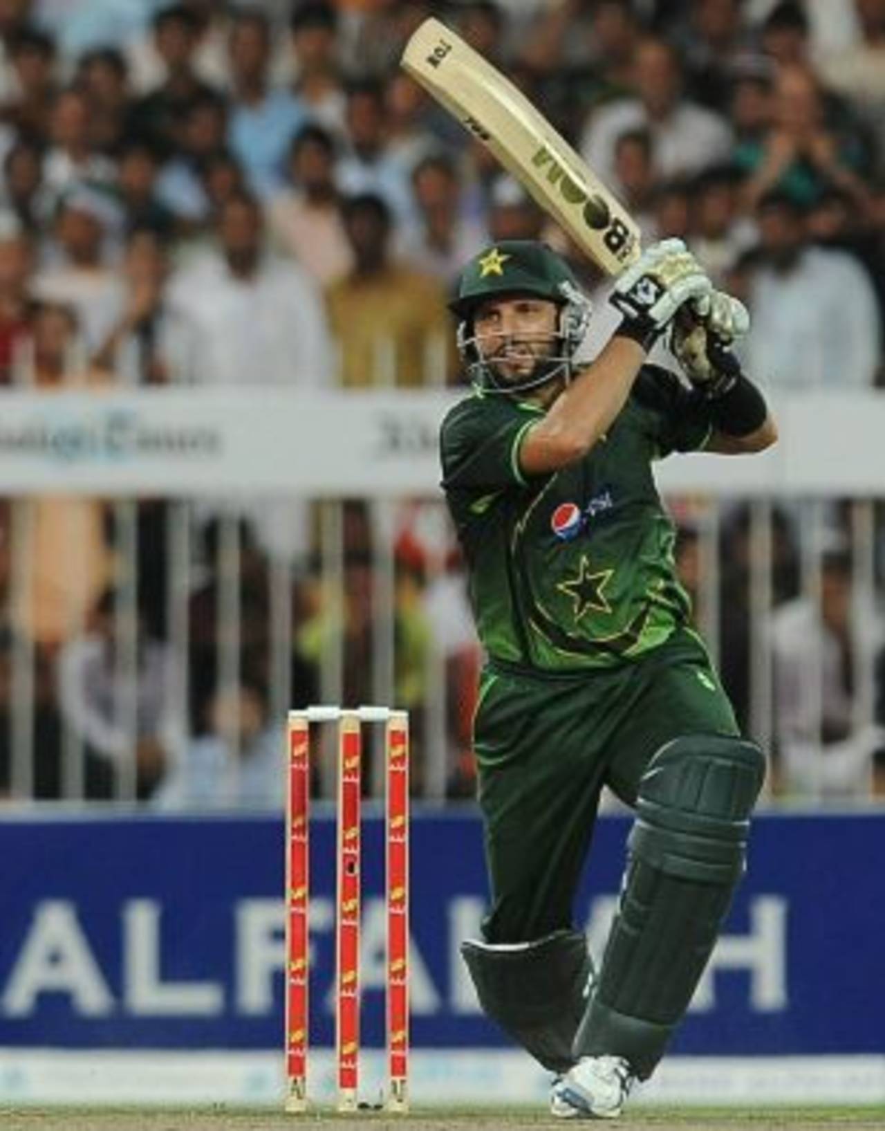 Shahid Afridi's half-century gave Pakistan a defendable total, which he defended&nbsp;&nbsp;&bull;&nbsp;&nbsp;AFP
