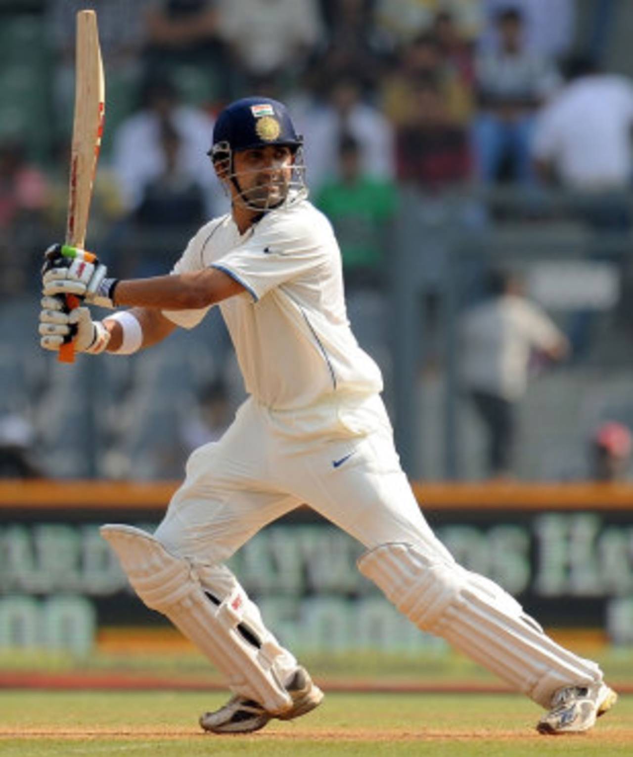 Gautam Gambhir steers through the off side, India v West Indies, 3rd Test, Mumbai, 3rd day, November 24, 2011