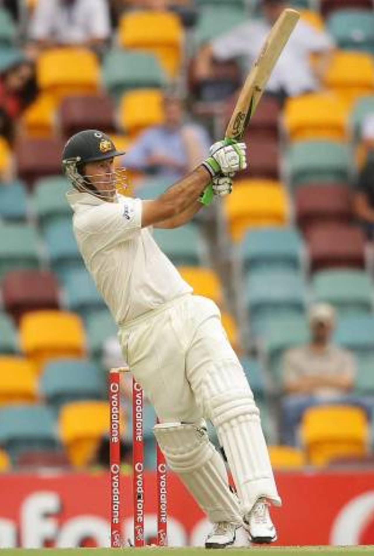 Ricky Ponting dispatches one, Australia v New Zealand, 1st Test, Brisbane, 2nd day, December 2, 2011