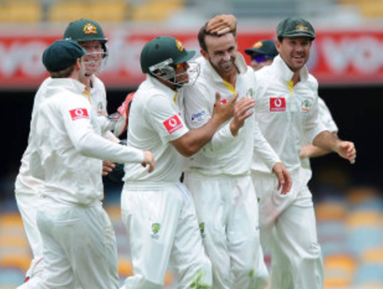 Nathan Lyon chipped in with three wickets, Australia v New Zealand, 1st Test, Brisbane, 4th day, December 4, 2011