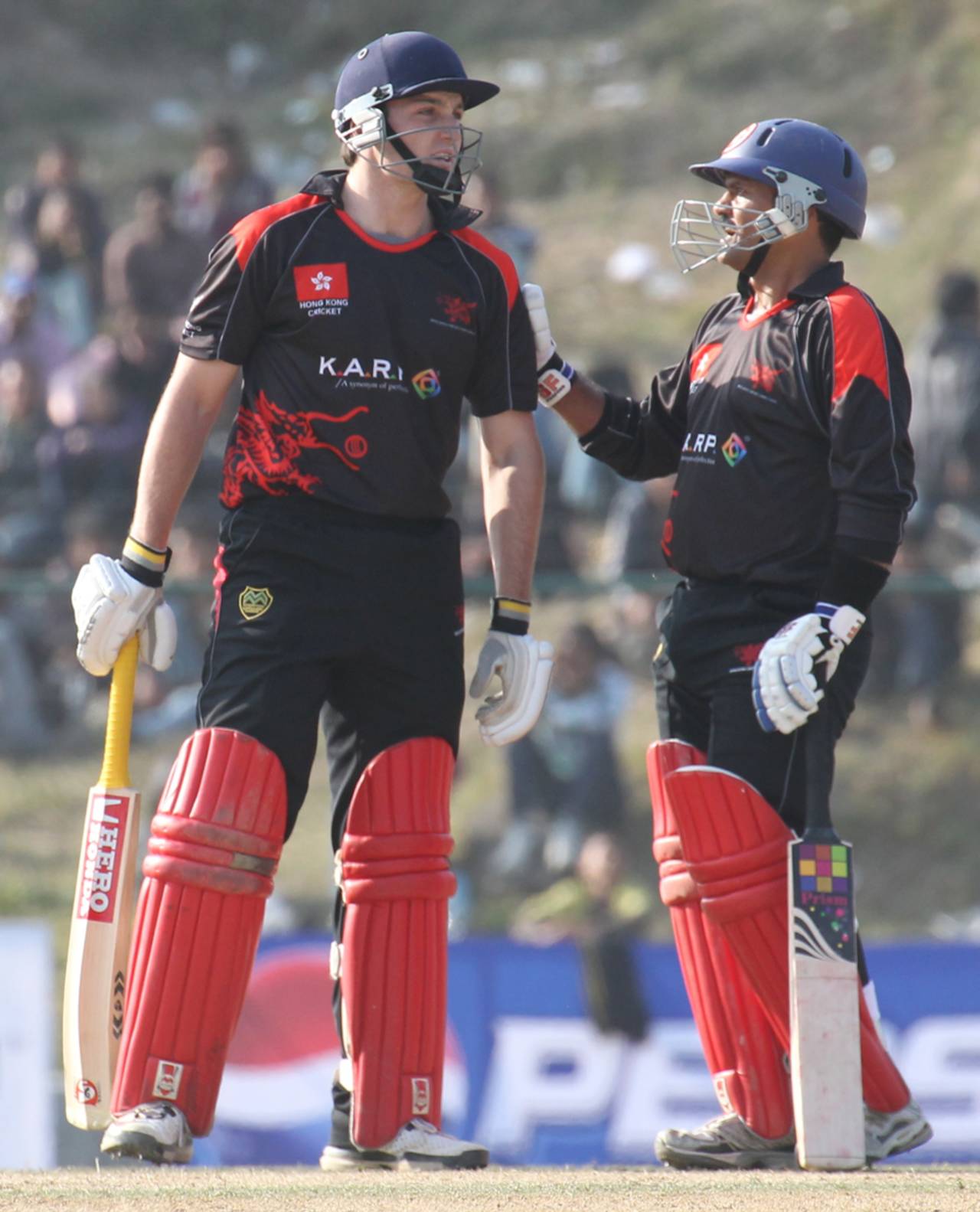 Jamie Atkinson and Moner Ahmed shared in a crucial 56-run partnership in 38 balls against Kuwait at the ACC Twenty20 Cup 2011 in Kathmandu