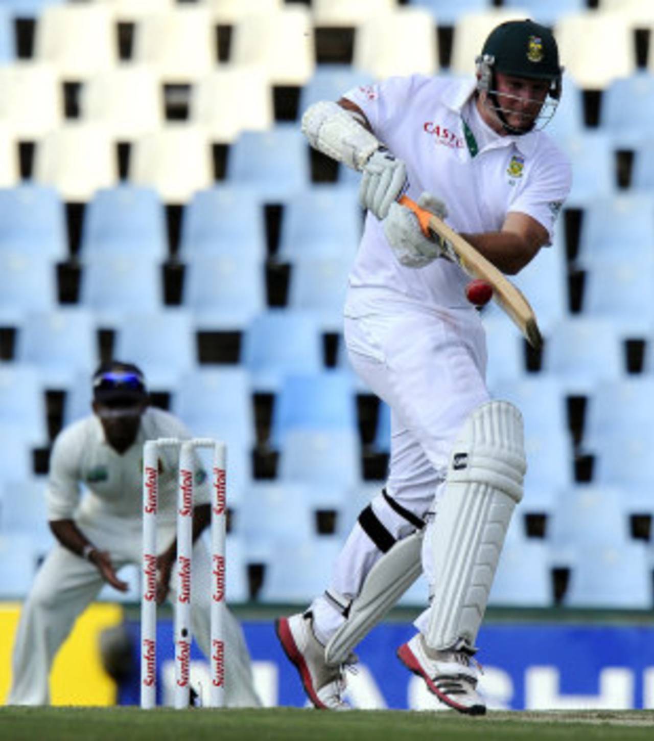 Graeme Smith works a ball to the leg side, South Africa v Sri Lanka, 1st Test, Centurion, 1st day, December 15, 2011