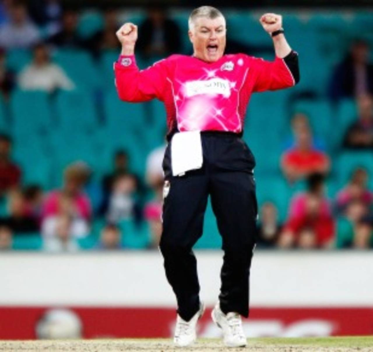 Stuart MacGill’s natural hair has turned grey, and he looked even more like the old English pro than he did when he didn’t need large shirts&nbsp;&nbsp;&bull;&nbsp;&nbsp;Getty Images