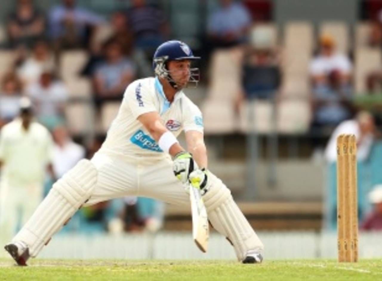 Phillip Hughes made 20 of 29 balls, Cricket Australia Chairman's XI v Indians, Canberra, 2nd day, December 20, 2011