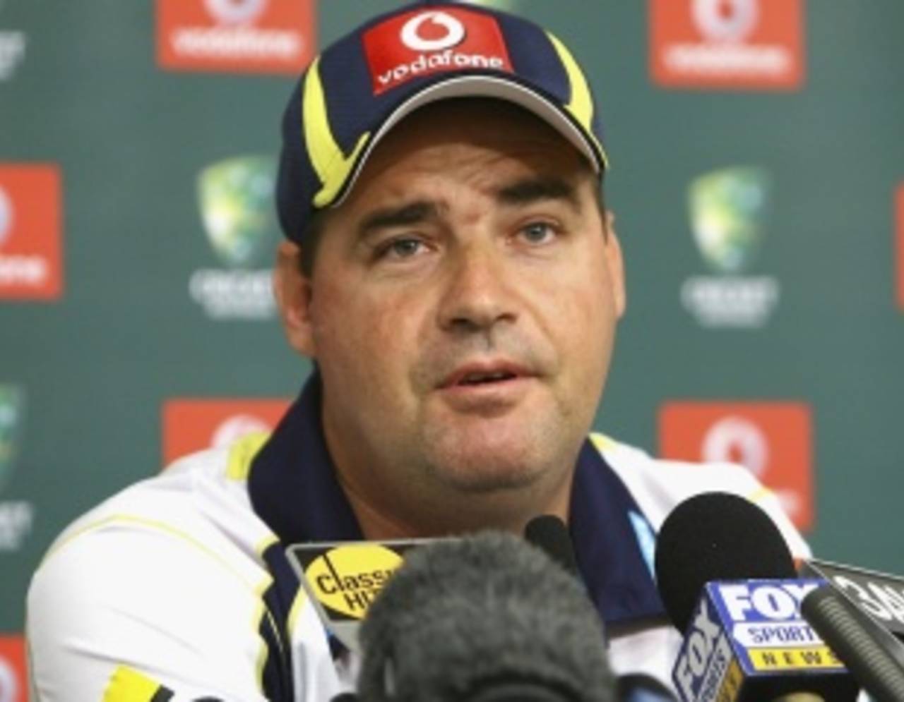 Australia's coach Mickey Arthur at a press conference, Melbourne, December 20, 2011
