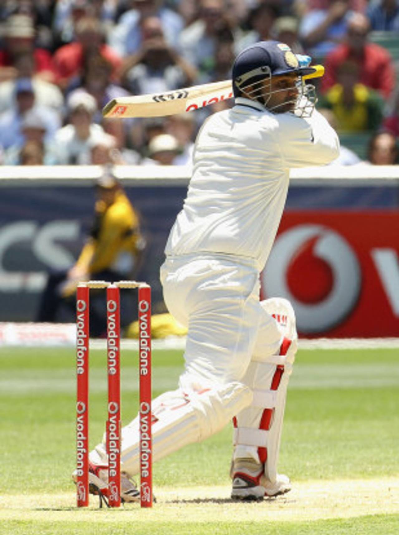 Virender Sehwag hits out, Australia v India, 1st Test, Melbourne, 2nd day, December 27, 2011