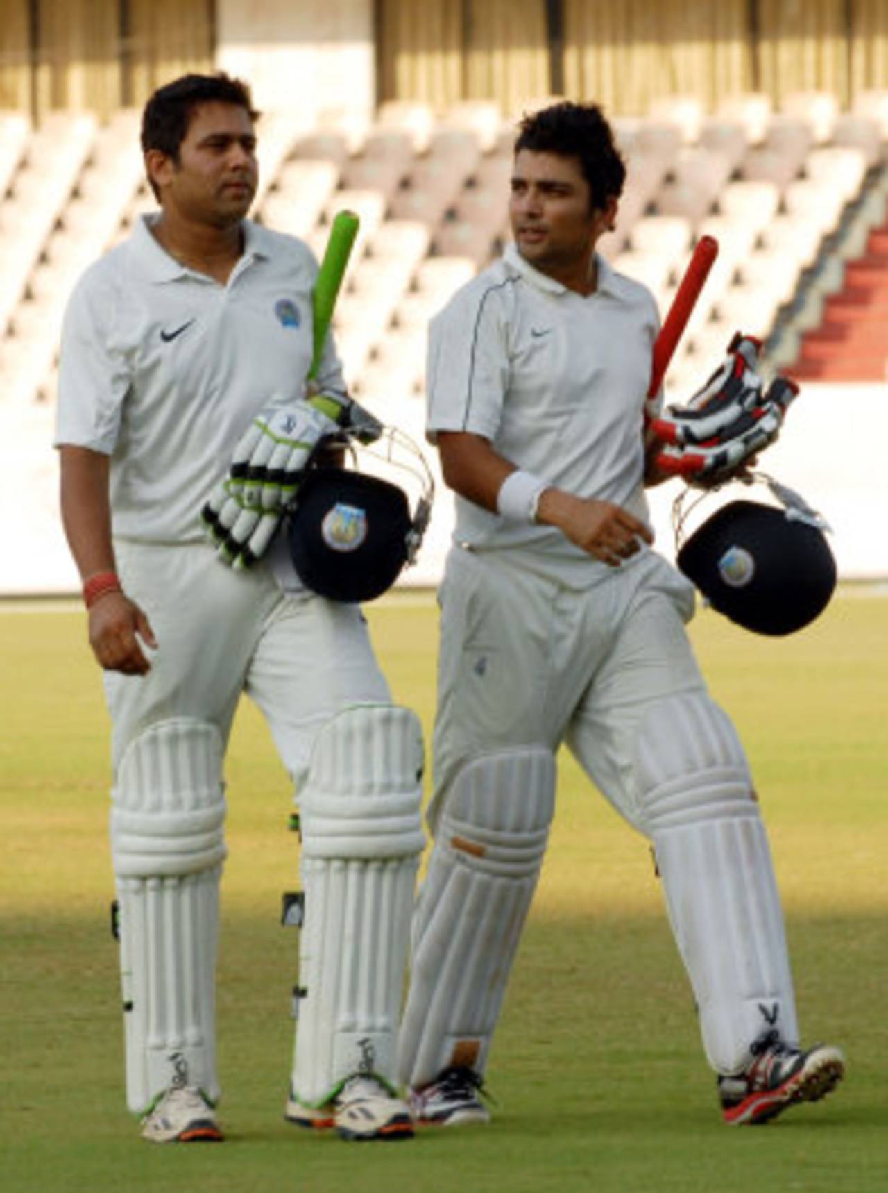 Aakash Chopra and Dishant Yagnik added an unbroken 91 by stumps, Hyderabad v Rajasthan, Ranji Trophy quarter-final, Uppal, 1st day, January 2, 2012