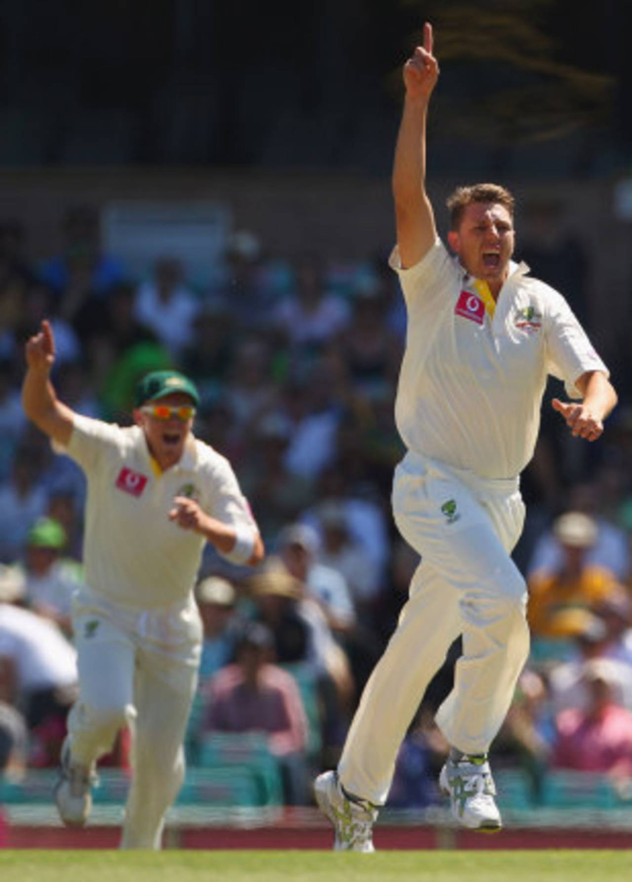 James Pattinson is pumped up after dismissing Gautam Gambhir, Australia v India, 2nd Test, Sydney, 1st day, January 3, 2012