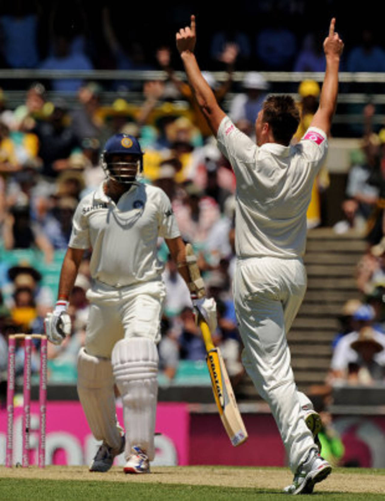 VVS Laxman was out cheaply to James Pattinson, Australia v India, 2nd Test, Sydney, 1st day, January 3, 2012