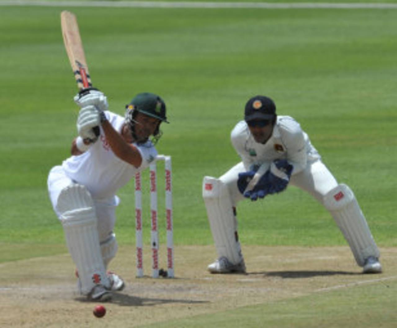 Jacques Rudolph drives through the off side, South Africa v Sri Lanka, 3rd Test, Cape Town, 2nd day, January 4, 2012