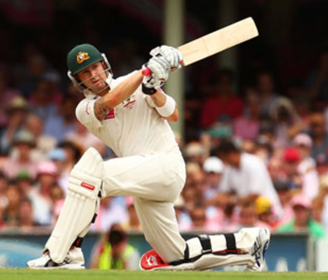It was symbolic of the cricketer he has become that Michael Clarke reached his triple century with an unsponsored bat&nbsp;&nbsp;&bull;&nbsp;&nbsp;Getty Images