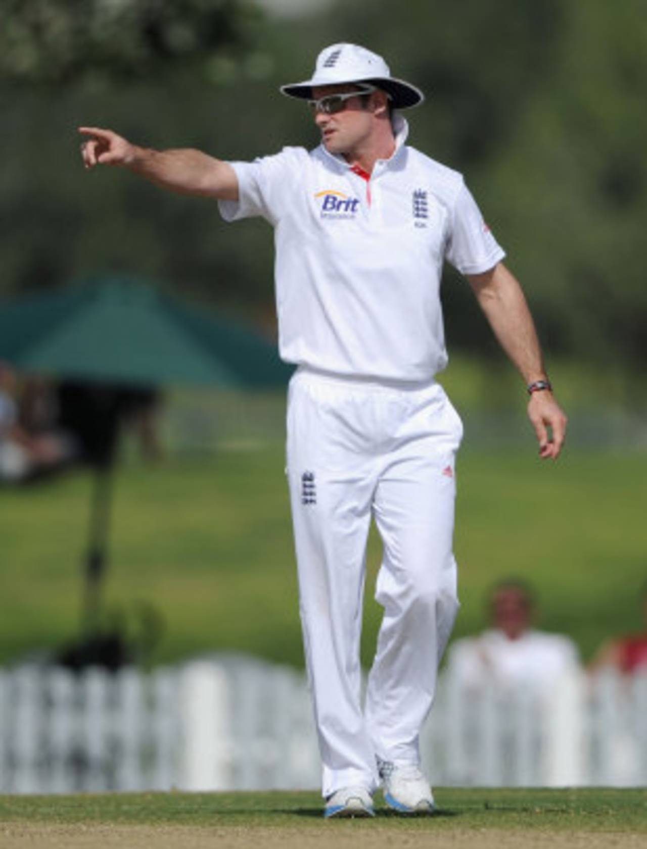 Andrew Strauss back leading England for the first time since August, ICC Combined XI v England XI, Dubai, 1st day, January 7, 2012