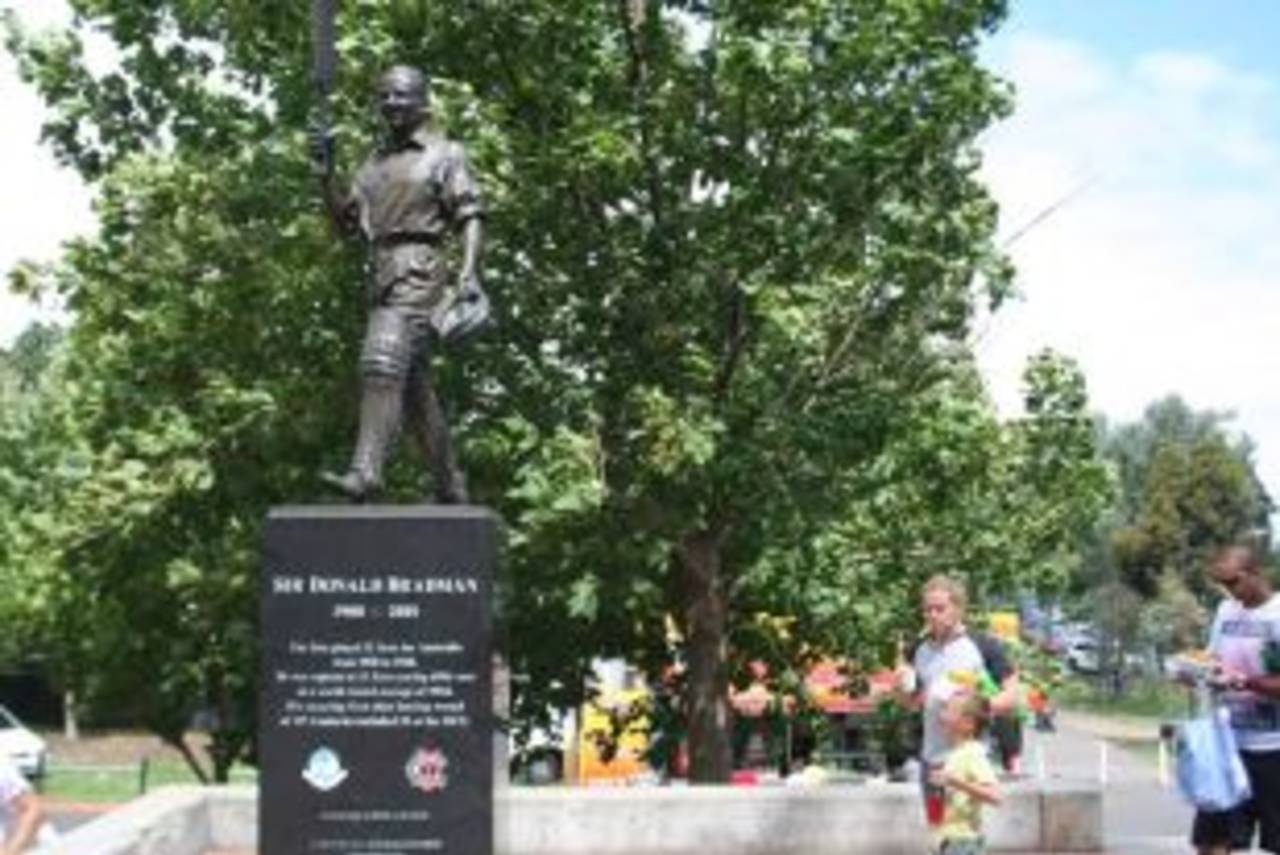 The statue of Don Bradman at the MCG, Melbourne