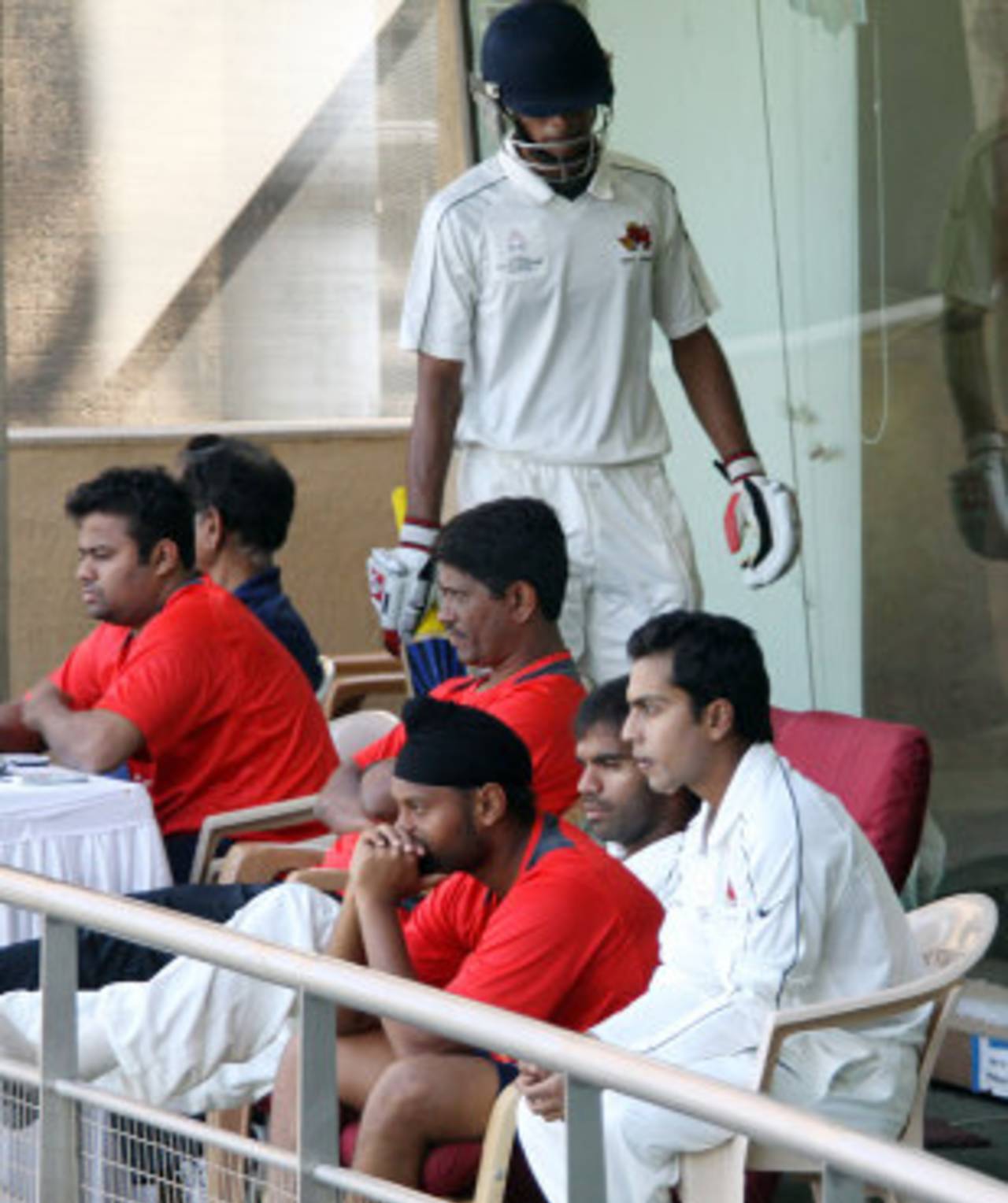 The Mumbai dressing-room was a sombre place during the final day's play, Mumbai v Tamil Nadu, 2nd semi-final, Ranji Trophy 2011-12, Mumbai, 4th day, January 13, 2012