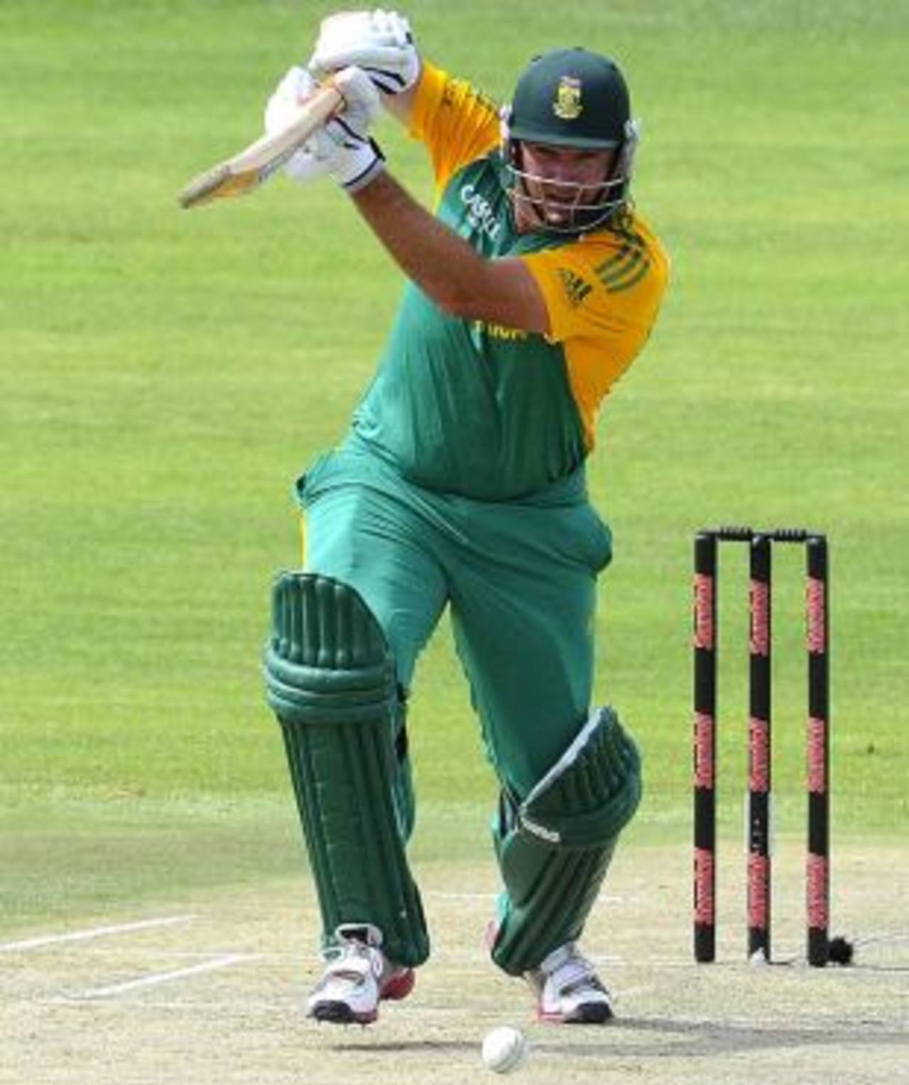 Graeme Smith drives during his half-century, South Africa v Sri Lanka, 4th ODI, Kimberley, January 20, 2012