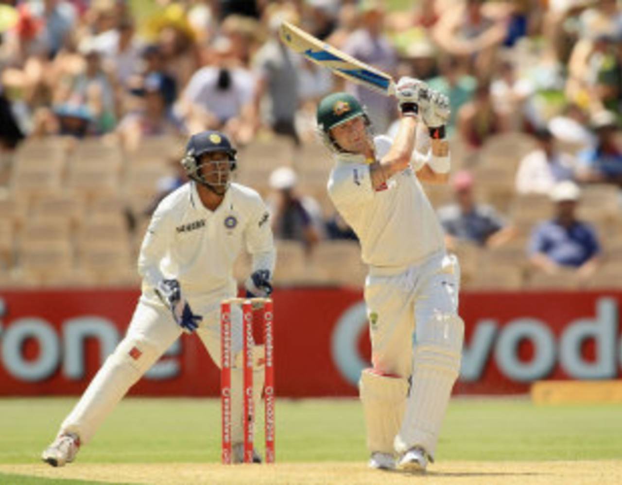 Michael Clarke played another solid innings, Australia v India, 4th Test, Adelaide, 1st day, January 24, 2012