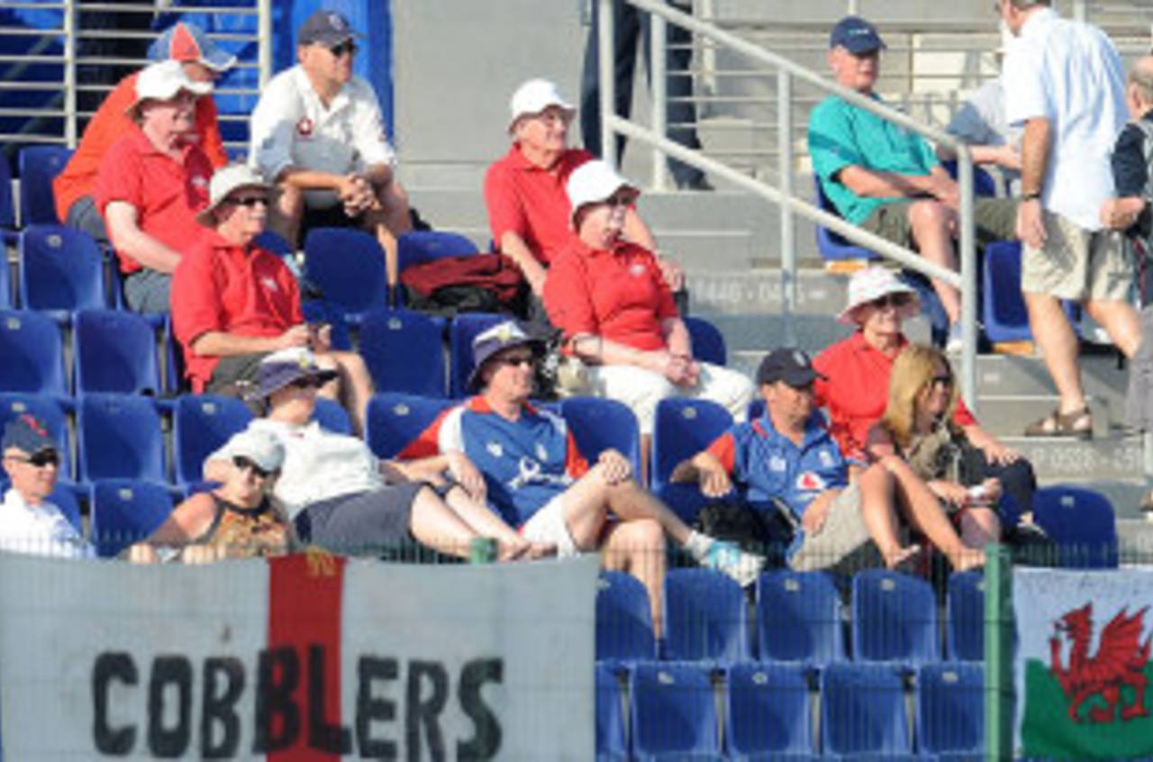 England fans at the Sheikh Zayed Stadium, Pakistan v England, 2nd Test, Abu Dhabi, 3rd Day, January 27, 2012