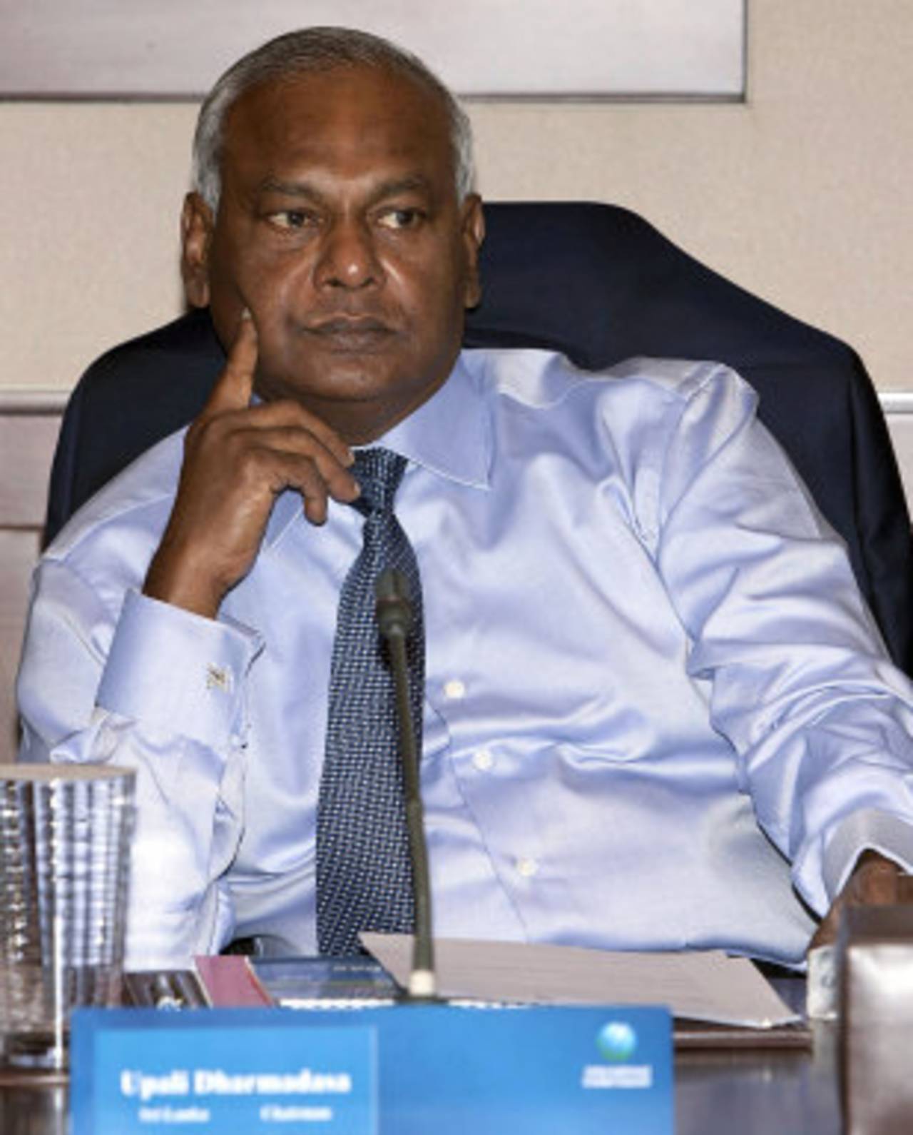 Upali Dharmadasa at the ICC meeting, Dubai, January 31, 2012