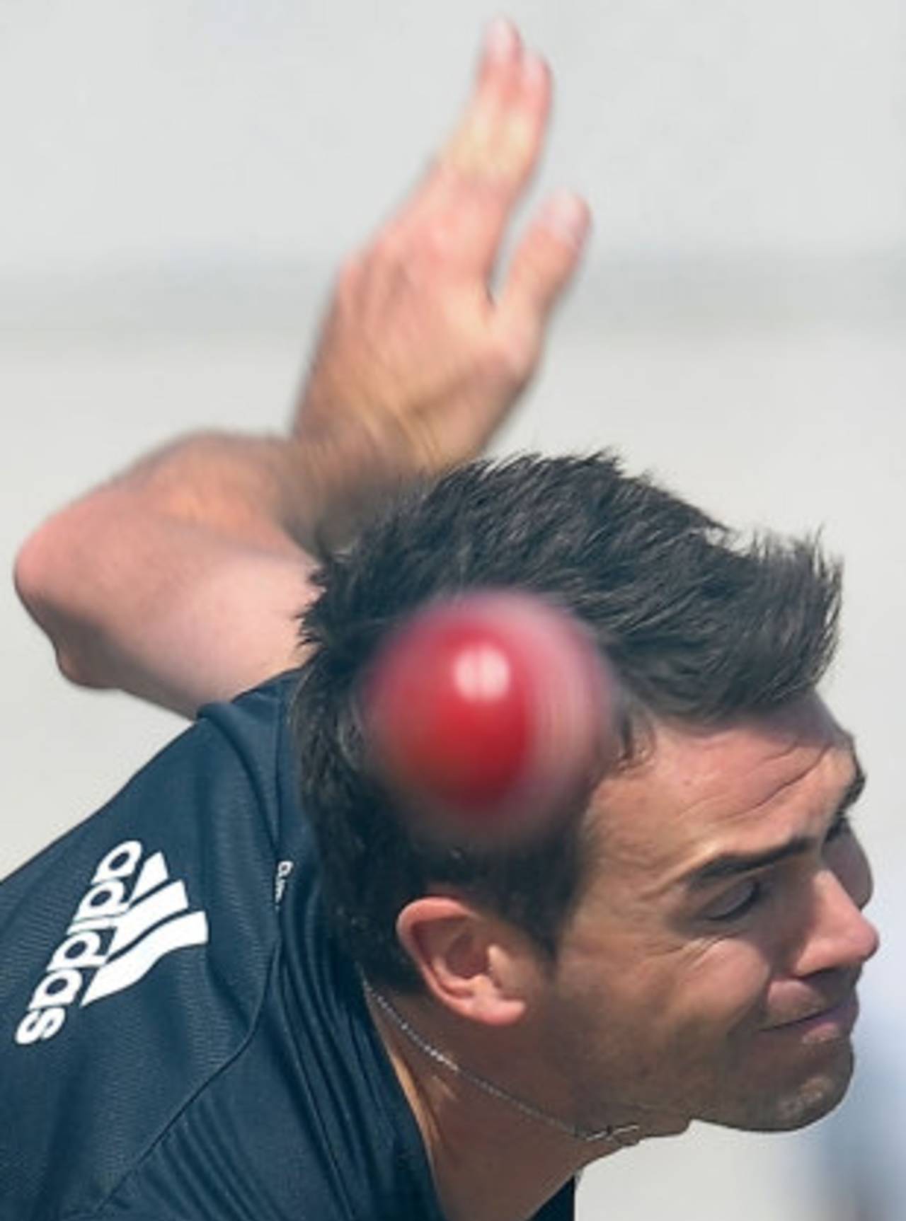 James Anderson bowls in the nets, Dubai, February 1, 2012 