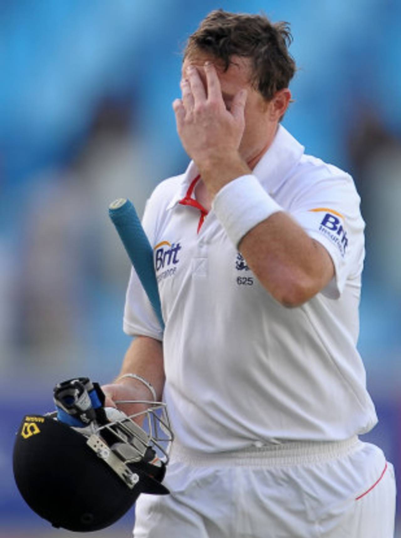 Ian Bell was dismissed by Saeed Ajmal for the fourth time in the series, Pakistan v England, 3rd Test, Dubai, 1st day, February 3, 2012