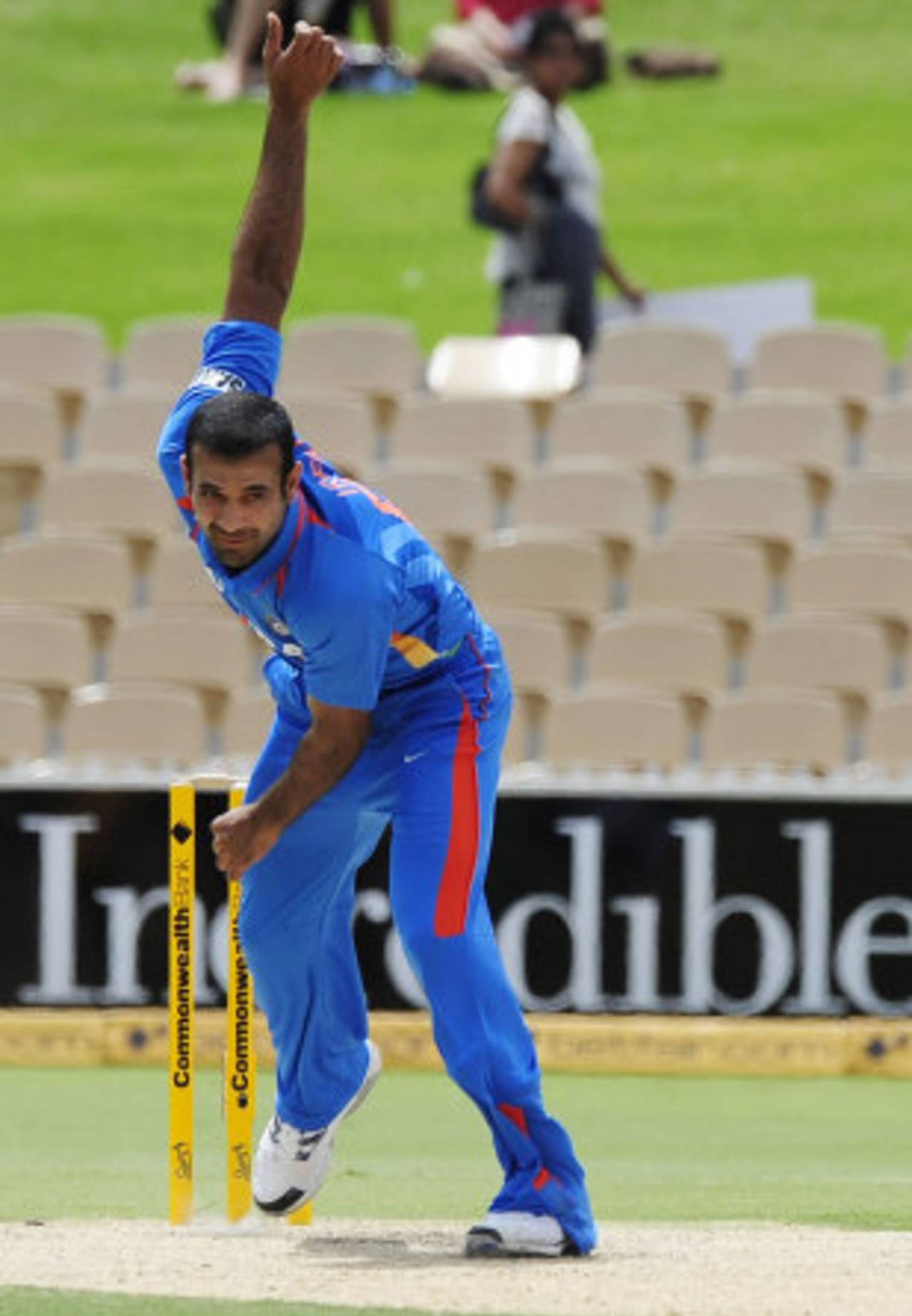 Irfan Pathan was picked for his first game of the series, India v Sri Lanka, Commonwealth Bank Series, Adelaide, February 14, 2012