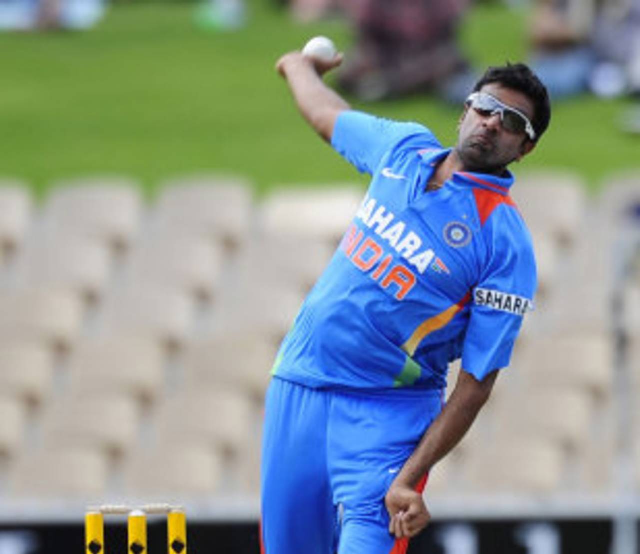 R Ashwin had a good day with the ball - 10-1-30-2, India v Sri Lanka, Commonwealth Bank Series, Adelaide, February 14, 2012